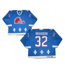 nhl quebec nordiques #32 brousseau blue[ccm]