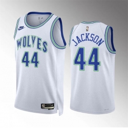 Men Minnesota Timberwolves 44 Justin Jackson White 2023 24 Classic Edition Stitched Jersey