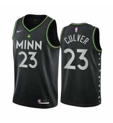 Men Nike Minnesota Timberwolves 23 Jarrett Culver Black NBA Swingman 2020 21 City Edition Jersey