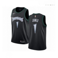 Mens Nike Minnesota Timberwolves 1 Tyus Jones Swingman Black Hardwood Classics Jersey