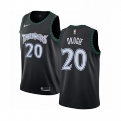 Mens Nike Minnesota Timberwolves 20 Josh Okogie Authentic Black Hardwood Classics Jersey 