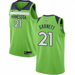 Mens Nike Minnesota Timberwolves 21 Kevin Garnett Swingman Green NBA Jersey Statement Edition