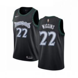 Mens Nike Minnesota Timberwolves 22 Andrew Wiggins Authentic Black Hardwood Classics Jersey