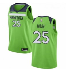 Mens Nike Minnesota Timberwolves 25 Derrick Rose Swingman Green NBA Jersey Statement Edition 