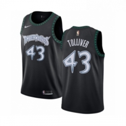 Mens Nike Minnesota Timberwolves 43 Anthony Tolliver Swingman Black Hardwood Classics Jersey 