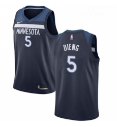 Mens Nike Minnesota Timberwolves 5 Gorgui Dieng Swingman Navy Blue Road NBA Jersey Icon Edition