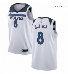 Mens Nike Minnesota Timberwolves 8 Nemanja Bjelica Authentic White NBA Jersey Association Edition 