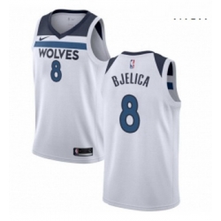 Mens Nike Minnesota Timberwolves 8 Nemanja Bjelica Swingman White NBA Jersey Association Edition 