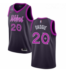 Womens Nike Minnesota Timberwolves 20 Josh Okogie Swingman Purple NBA Jersey City Edition 