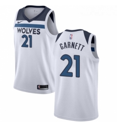 Womens Nike Minnesota Timberwolves 21 Kevin Garnett Swingman White NBA Jersey Association Edition