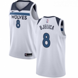 Womens Nike Minnesota Timberwolves 8 Nemanja Bjelica Authentic White NBA Jersey Association Edition 