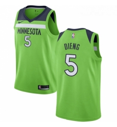 Youth Nike Minnesota Timberwolves 5 Gorgui Dieng Authentic Green NBA Jersey Statement Edition