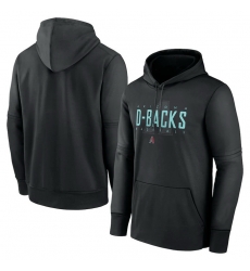 Men Arizona Diamondbacks Black Pregame Performance Pullover Hoodie