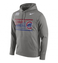 Men Chicago Cubs Grey 2016 World Series Champions Men Hoodie2