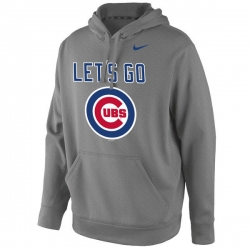 Men Chicago Cubs Grey Men Pullover Hoodie4