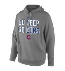 Men Chicago Cubs Grey Men Pullover Hoodie5