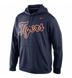 MLB Detroit Tigers Nike Men KO Wordmark Perfomance Hoodie Navy