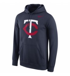 Men MLB Minnesota Twins Nike Logo Performance Pullover Hoodie Navy