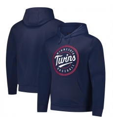 Men Minnesota Twins Navy Cooperstown Collection Logo Club Pullover Hoodie