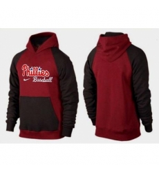 MLB Men Nike Philadelphia Phillies Pullover Hoodie RedBrown