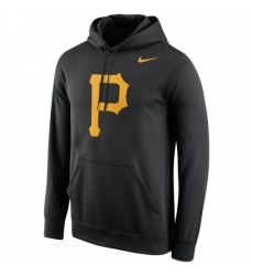 Men MLB Pittsburgh Pirates Nike Logo Performance Pullover Hoodie Black