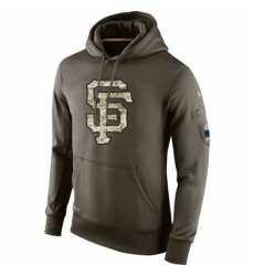 MLB Men San Francisco Giants Nike Olive Salute To Service KO Performance Hoodie