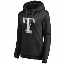 MLB Texas Rangers Women Platinum Collection Pullover Hoodie Black