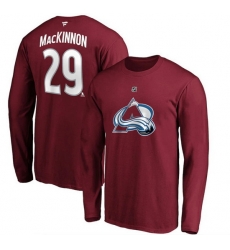 Men Colorado Avalanche 29 Nathan MacKinnon Stanley Cup Champions Long Sleeve T Shirt