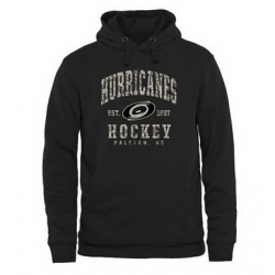 Men Carolina Hurricanes Camo Stack Pullover Hoodie Black