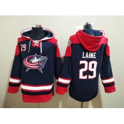 Men Columbus Blue Jackets #29 Patrik Laine Stitched Hoody