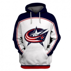 Men Columbus Blue Jackets White All Stitched Hooded Sweatshirt