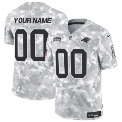 Men Carolina Panthers Active Player Custom 2024 F U S E Arctic Camo Salute To Service Limited Stitched Football Jersey