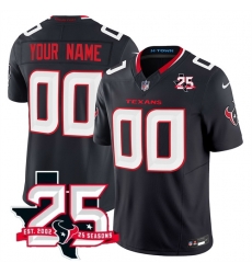 Men Houston Texans Active Player Custom Navy 2026 25th Anniversary Patch F U S E Vapor Stitched jersey Men Houston Texans Active Player Custom Navy 2026 25th Anniversary Patch F U S E Vapor Stitched jersey