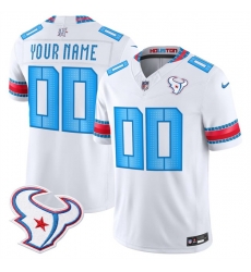 Men Houston Texans Active Player Custom White 2026 F U S E   HOUSTON US  Rivalries Collection Limited Stitched Football Jersey
