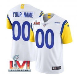 Men Women Youth Los Angeles Rams ACTIVE PLAYER Custom 2022 White Super Bowl LVI Vapor Limited Stitched Jersey