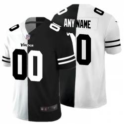 Men Women Youth Toddler Minnesota Vikings Custom Men Black V White Peace Split Nike Vapor Untouchable Limited NFL Jersey