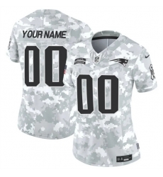 Women New England Patriots Active Player Custom 2024 F U S E Arctic Camo Salute To Service Limited Stitched Jersey