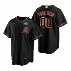 Men Arizona Diamondbacks Active Player Custom Black 2023 World Series Cool Base Stitched Baseball Jersey