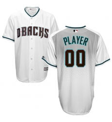 Men Women Youth All Size Arizona Diamondbacks Majestic White Teal Cool Base Custom Jersey