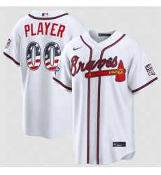 Men Atlanta Braves Active Player Custom White 2026 All Star Edition Stars   Stripes Stadium Pick A Player Stitched Baseball Jersey