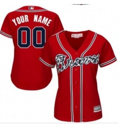 Men Women Youth All Size Atlanta Braves Cool Base Custom Jerseys Red 3