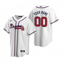 Men Women Youth Toddler All Size Atlanta Braves Custom Nike White 2020 Stitched MLB Cool Base Home Jersey