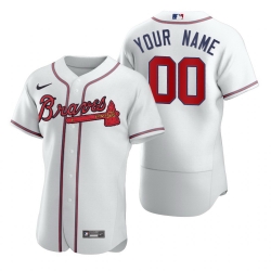 Men Women Youth Toddler Atlanta Braves White Custom Nike MLB Flex Base Jersey