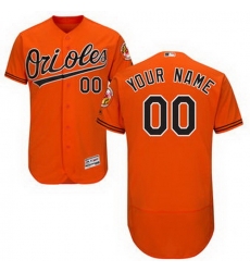 Men Women Youth All Size Baltimore Orioles Majestic Alternate Flex Base Authentic Collection Custom Jersey Orange