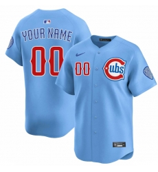 Chicago Cubs Light Blue Customized Stitched MLB Jersey