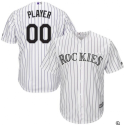 Men Women Youth All Size Colorado Rockies Customized Cool Base Jersey White