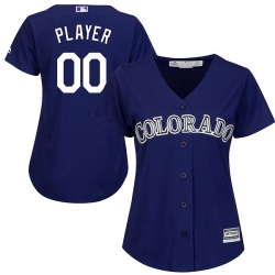 Men Women Youth All Size Colorado Rockies Majestic Purple Home Cool Base Custom Jersey