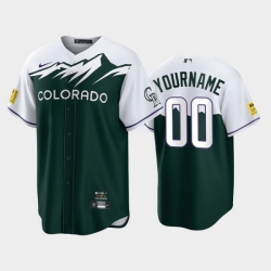 Men Women Youth Colorado Rockies Active Player Custom 2022 Green City Connect Stitched Baseball Jerseys