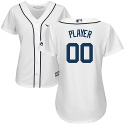 Men Women Youth All Size Detroit Tigers Majestic White Cool Base Custom Jersey