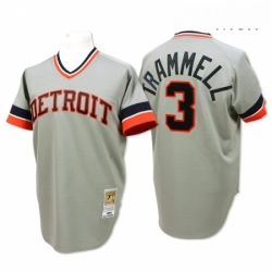 Mens Mitchell and Ness Detroit Tigers Customized Replica Grey Throwback MLB Jersey